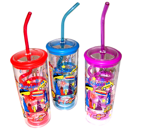 Chicago Kids Twisty Straw cup - Great Chicago Gifts