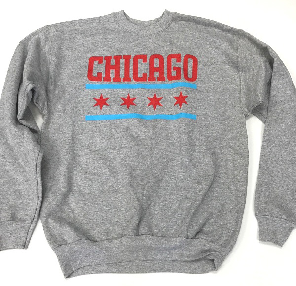 Bold Chicago Sweatshirt - XXL - Navy letters - Great Chicago Gifts